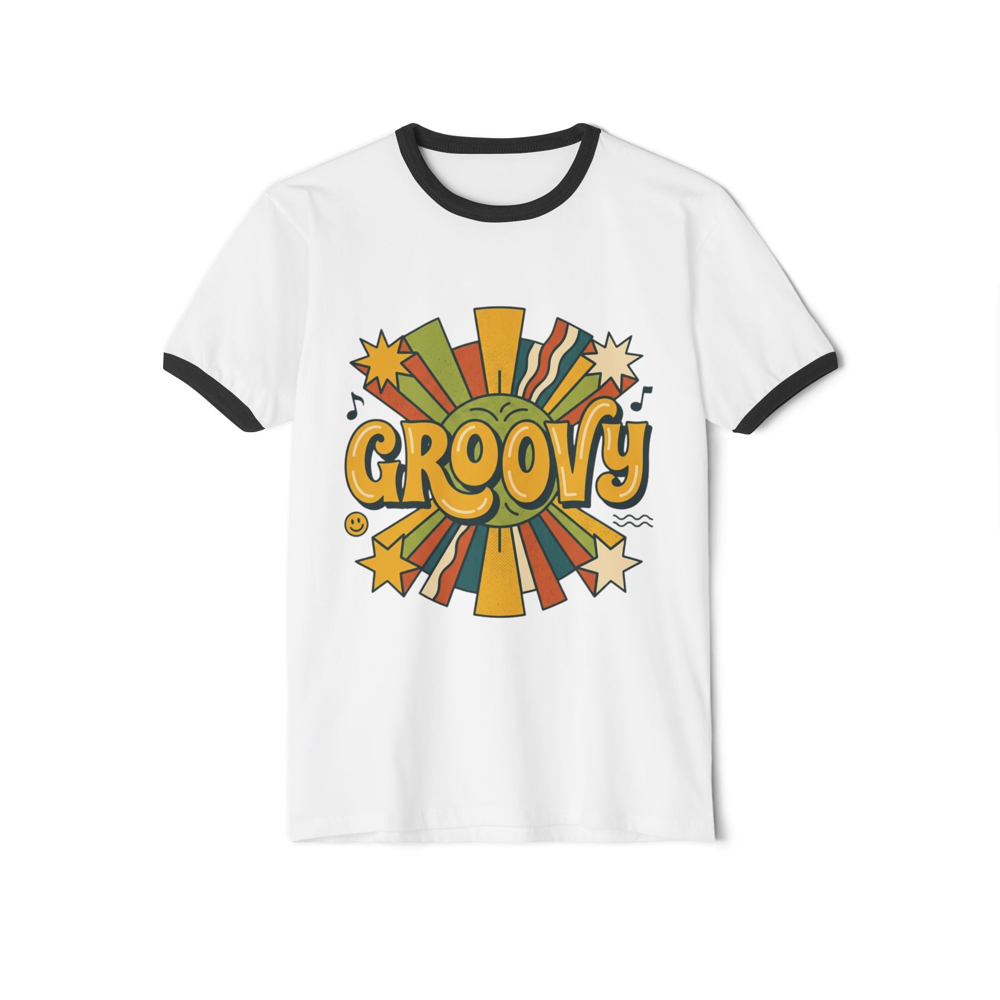 Groovy Retro Ringer T-Shirt – 70s Vintage Vibe
