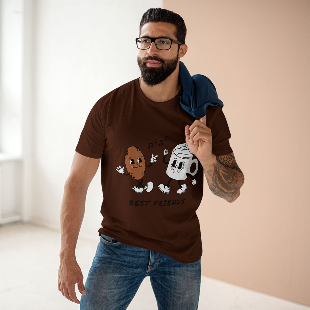Best Friends Coffee & Donut T-Shirt — Cute Retro Mug and Donut Graphic Tee