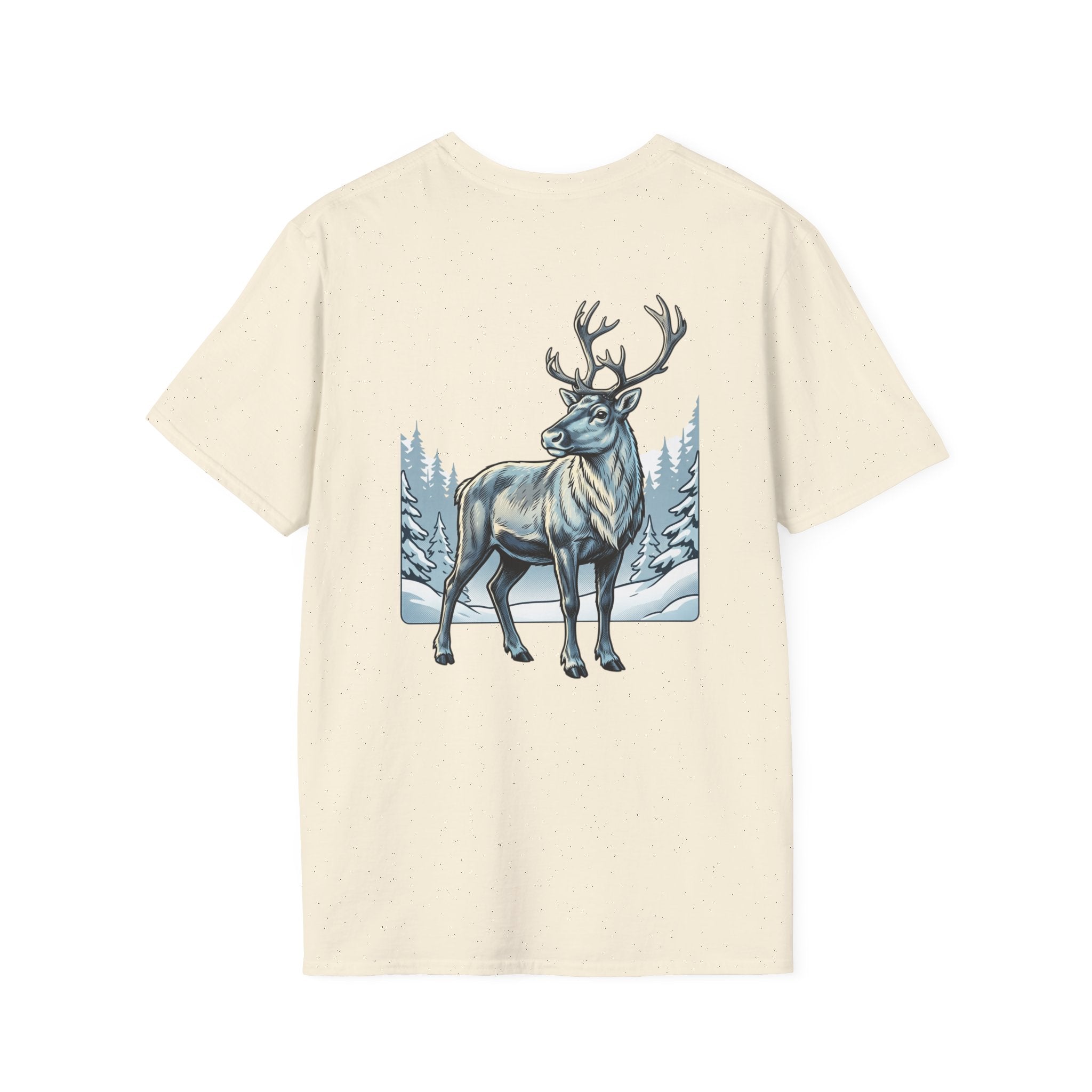 Majestic Reindeer T-Shirt | Winter Forest Antler Illustration
