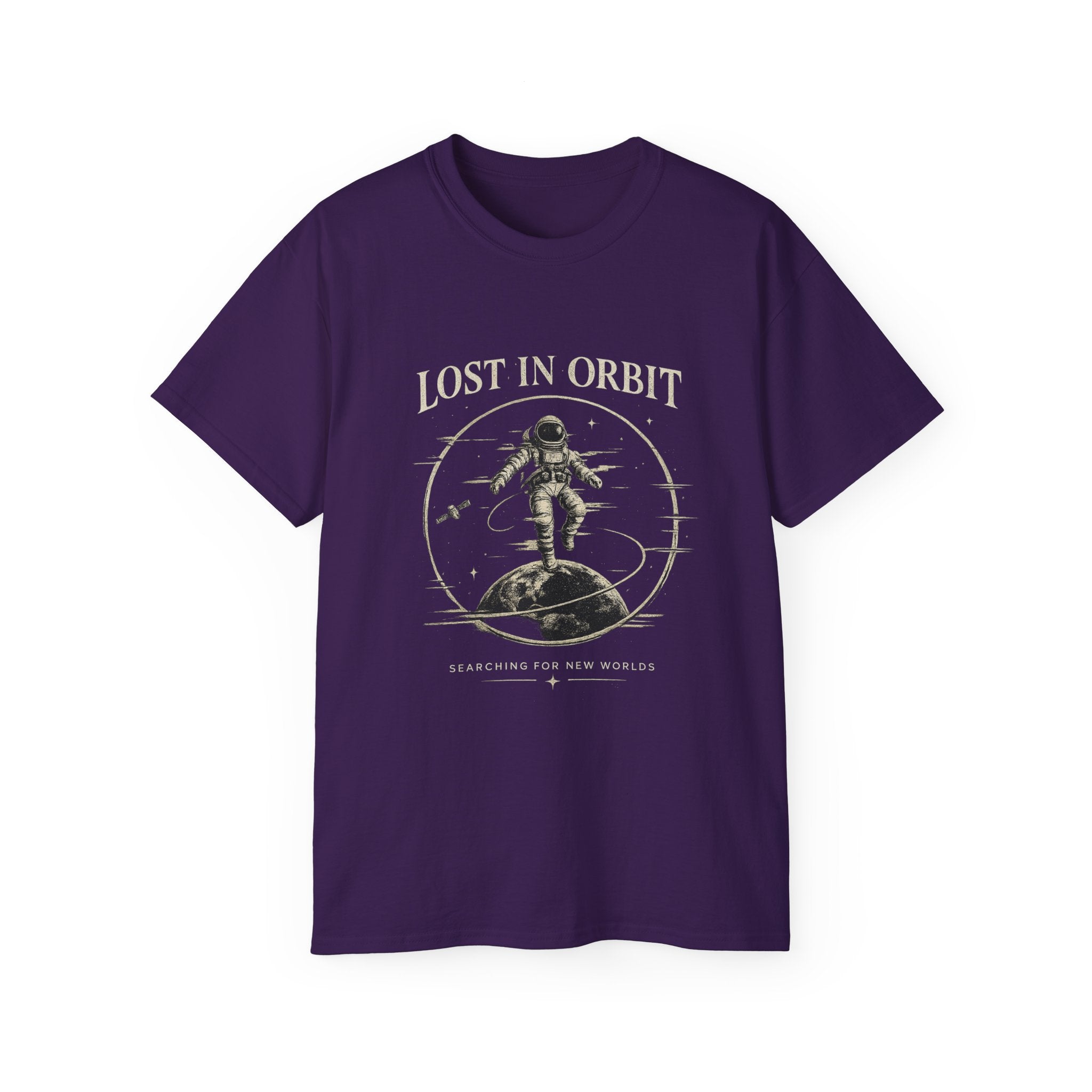 Lost in Orbit Astronaut T‑Shirt — Vintage Space Exploration Tee