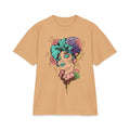 Floral Femme Portrait T-Shirt — Vintage Boho Art Tee