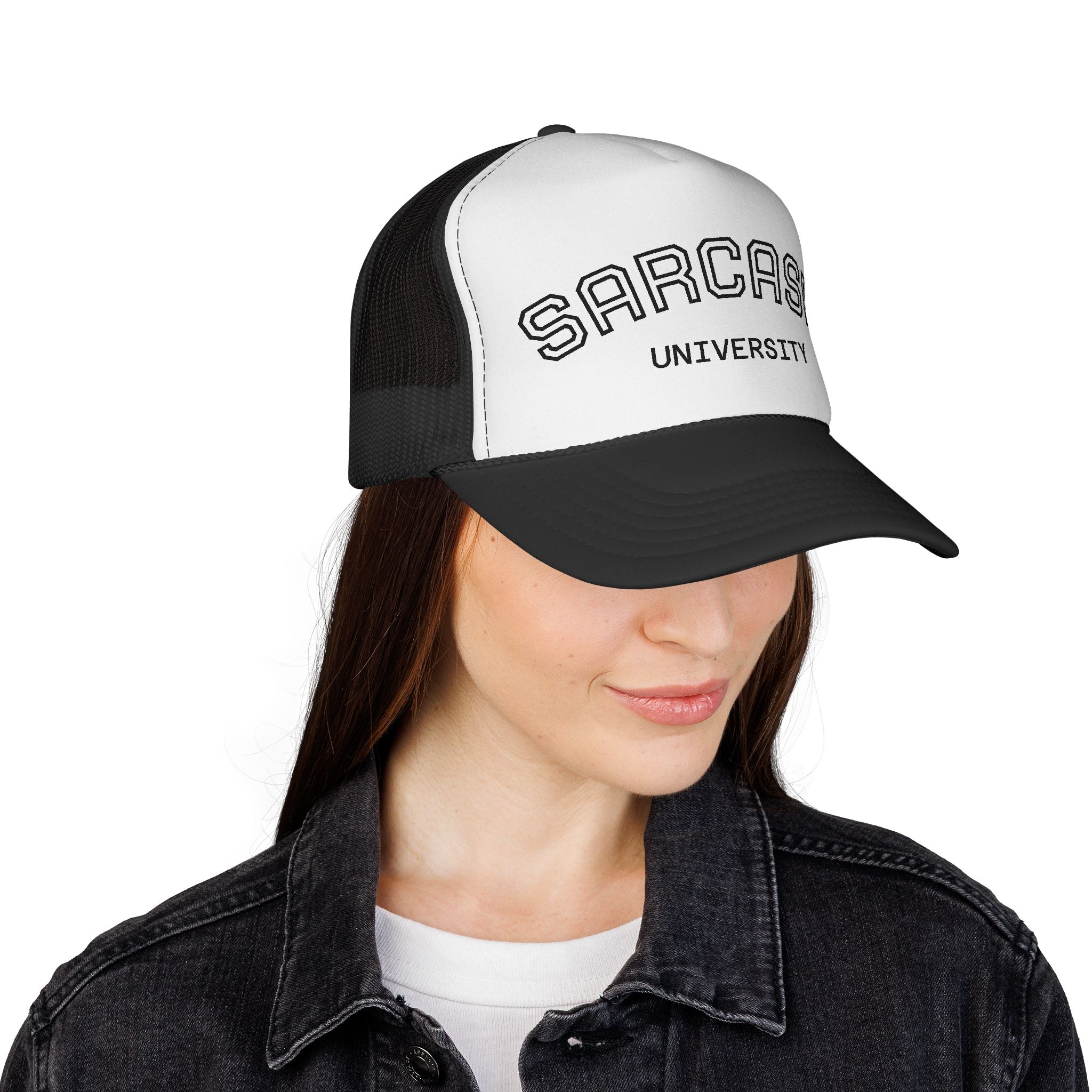 Sarcasm University Trucker Cap | Embroidered Mesh Back Hat