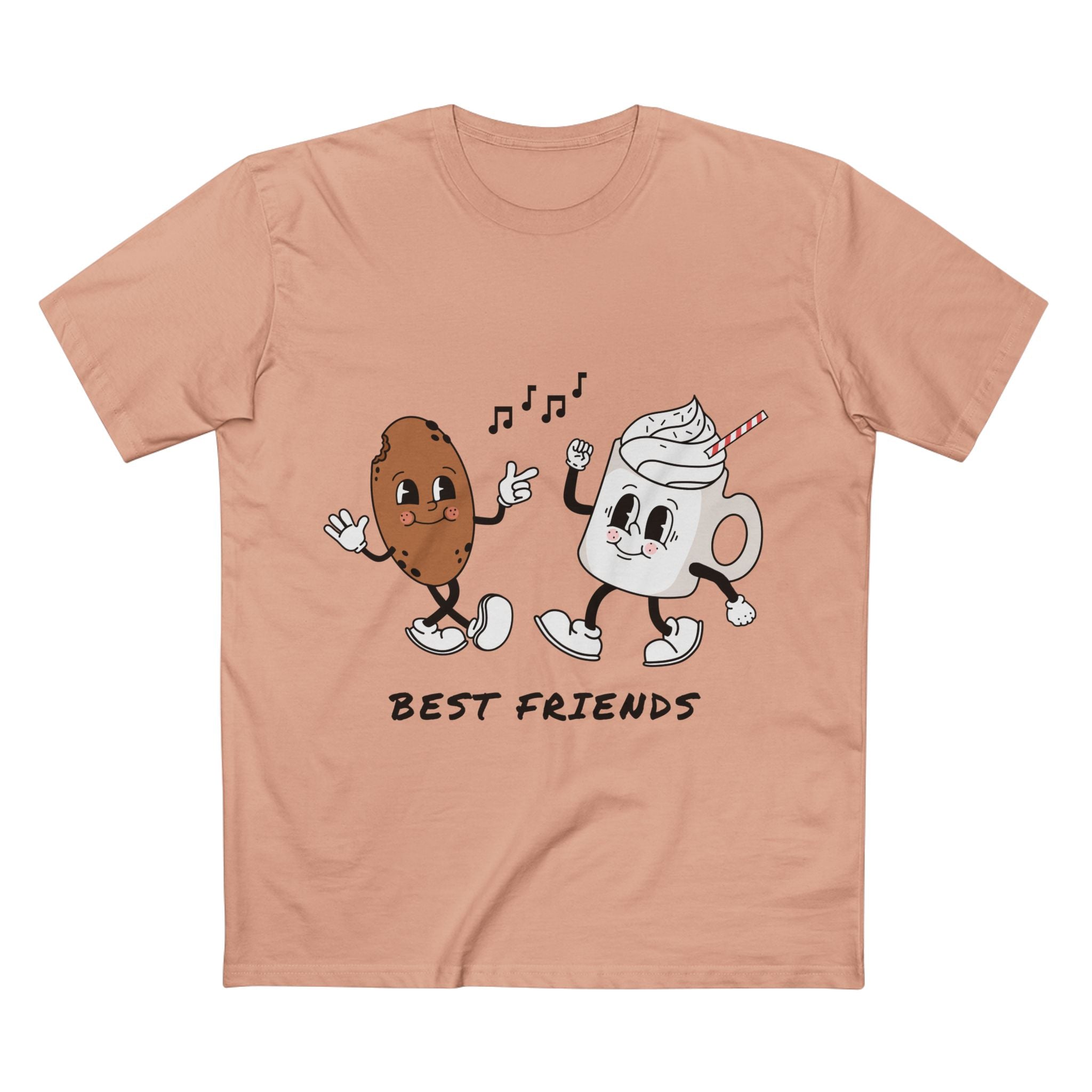 Best Friends Coffee & Donut T-Shirt — Cute Retro Mug and Donut Graphic Tee