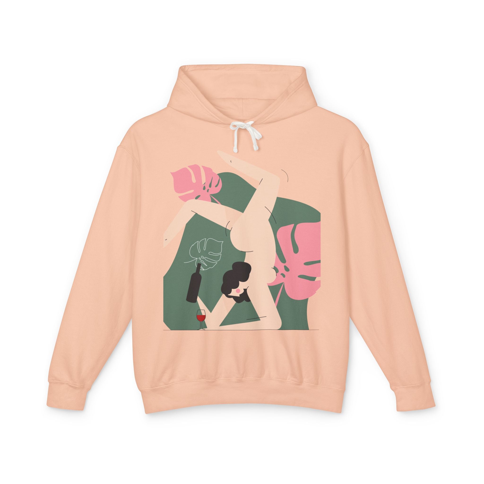 Botanical Yoga Hoodie — Minimal Plant Pose Graphic Sweatshirt