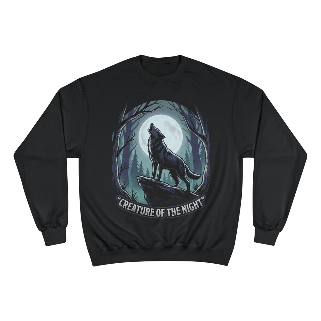 Creature of the Night Sweatshirt — Wolf Howling Moon Crewneck