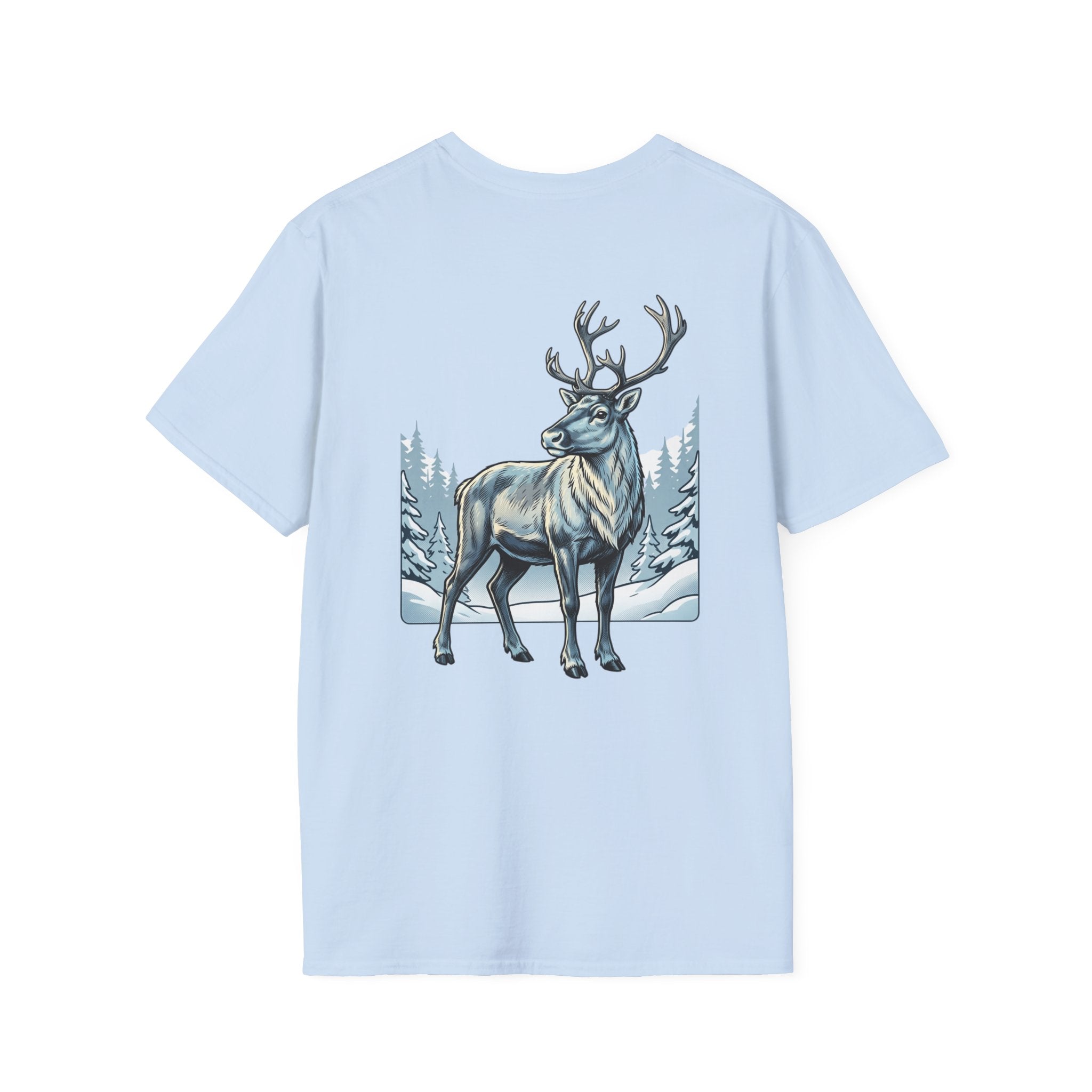 Majestic Reindeer T-Shirt | Winter Forest Antler Illustration
