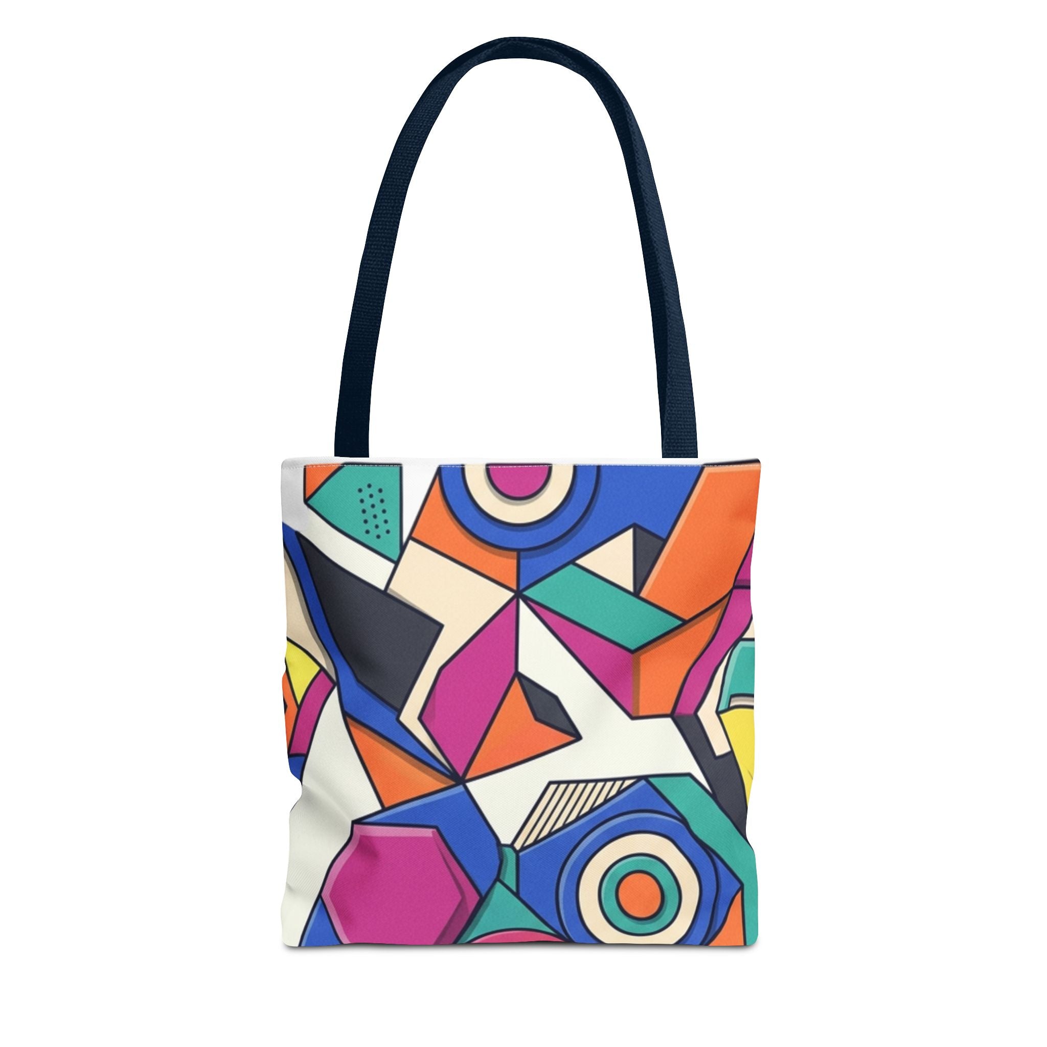 Geometric Pop Art Tote Bag — Colorful Abstract AOP Carryall