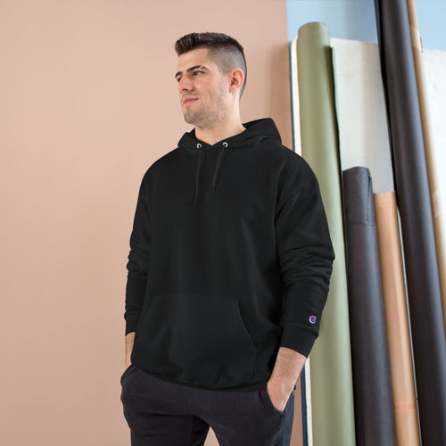 Champion Hoodie — Classic Black Logo Hoodie