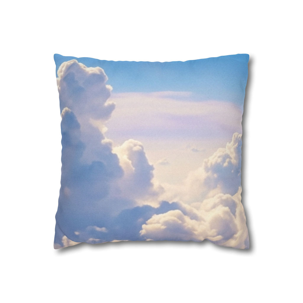 Cloudscape Decorative Pillowcase — Dreamy Blue Sky Throw Pillow Cover