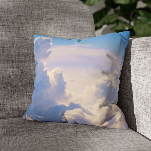 Cloudscape Decorative Pillowcase — Dreamy Blue Sky Throw Pillow Cover