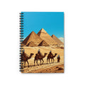 Egyptian Pyramids Spiral Notebook — Camel Caravan Ruled Journal