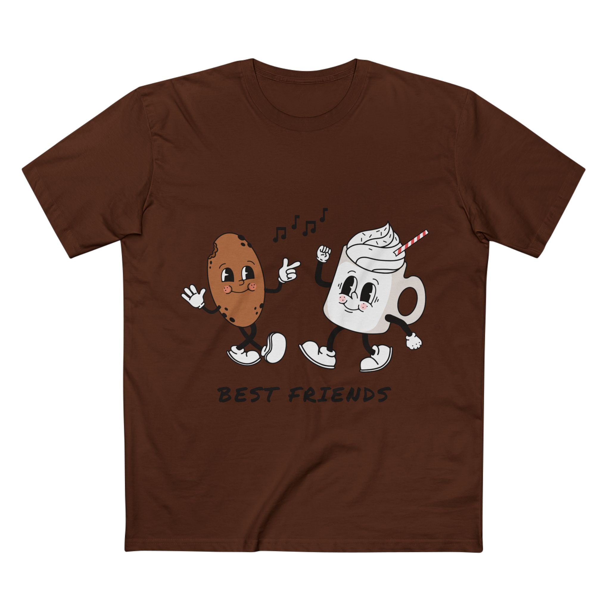 Best Friends Coffee & Donut T-Shirt — Cute Retro Mug and Donut Graphic Tee