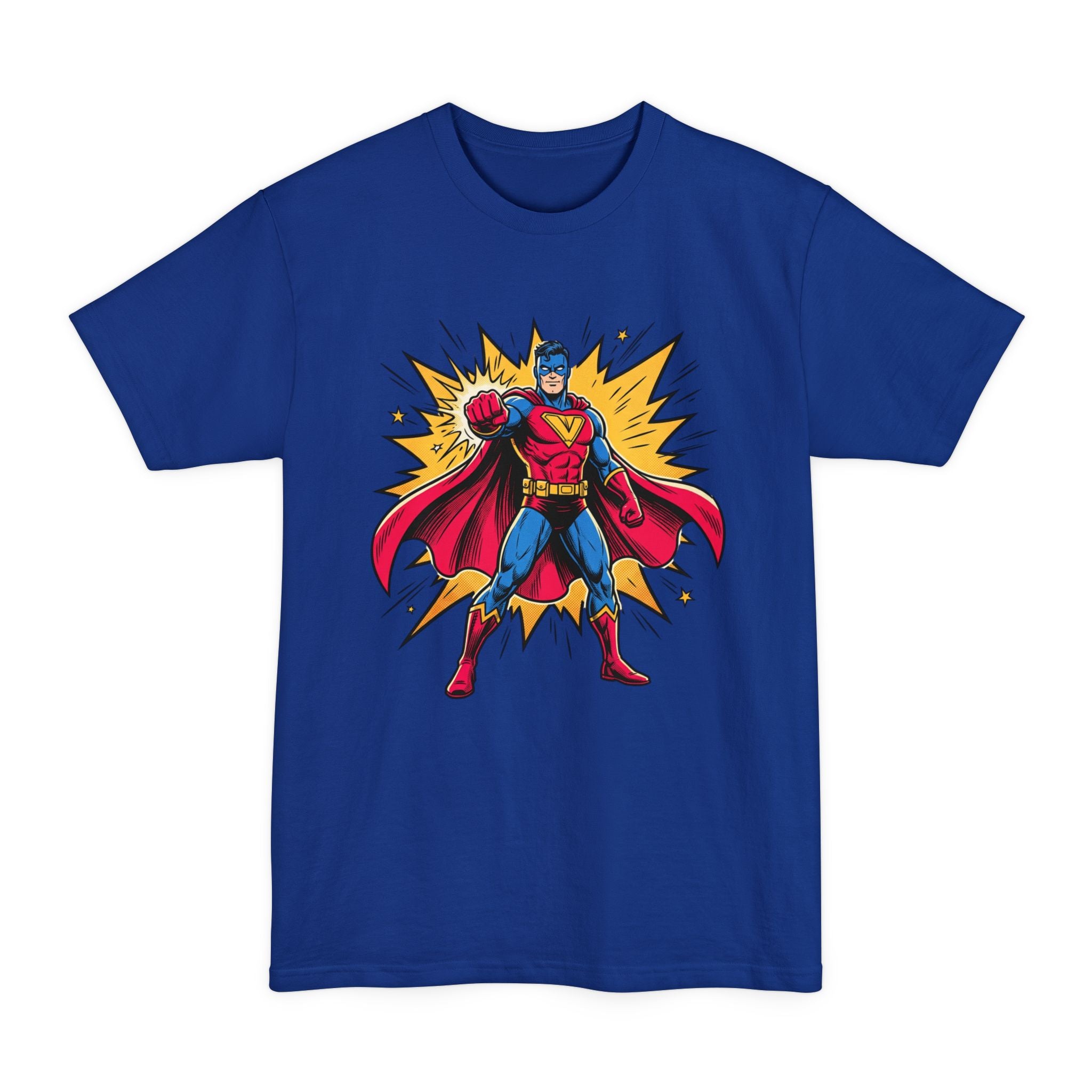 Superhero Graphic T-Shirt — Retro Comic Hero Design