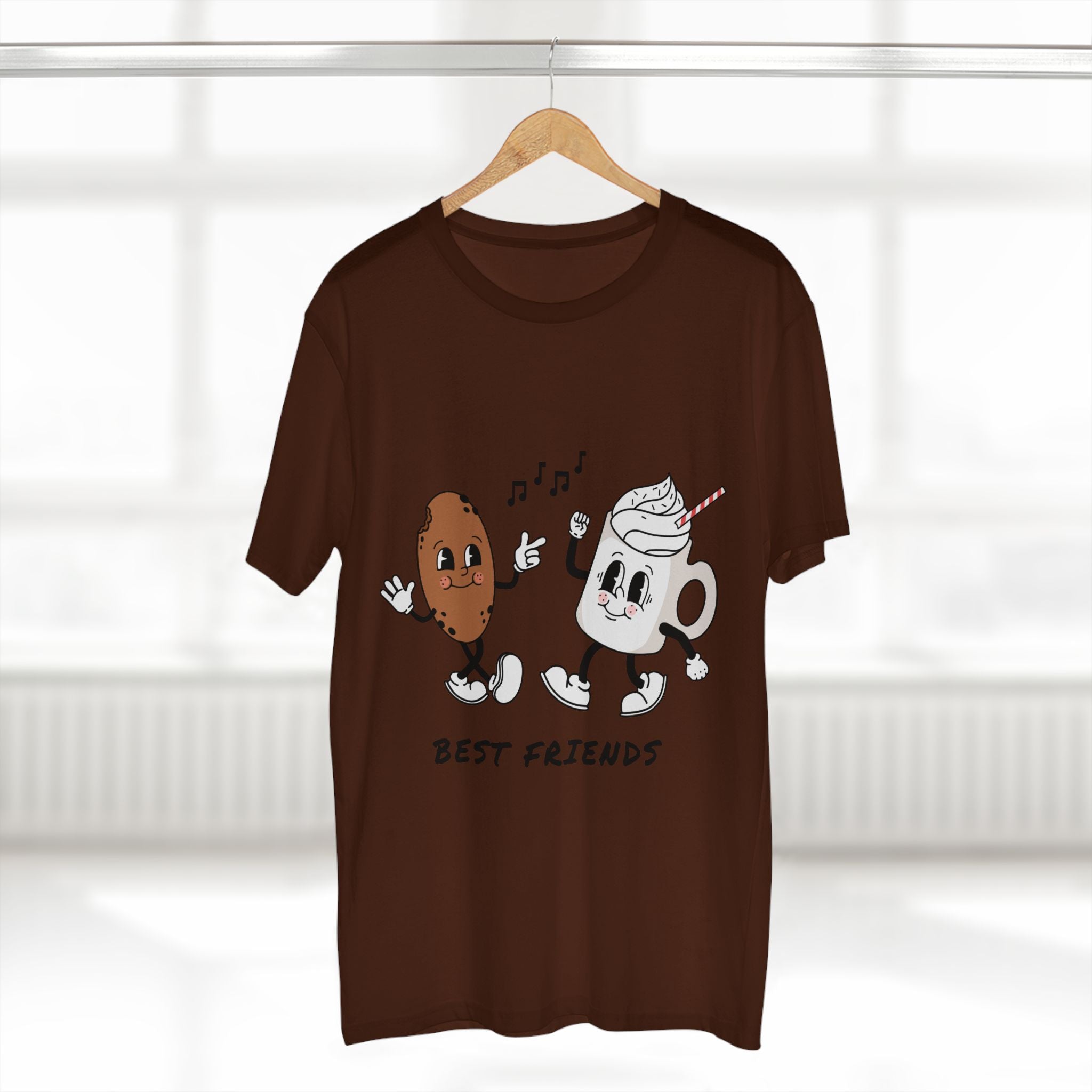 Best Friends Coffee & Donut T-Shirt — Cute Retro Mug and Donut Graphic Tee