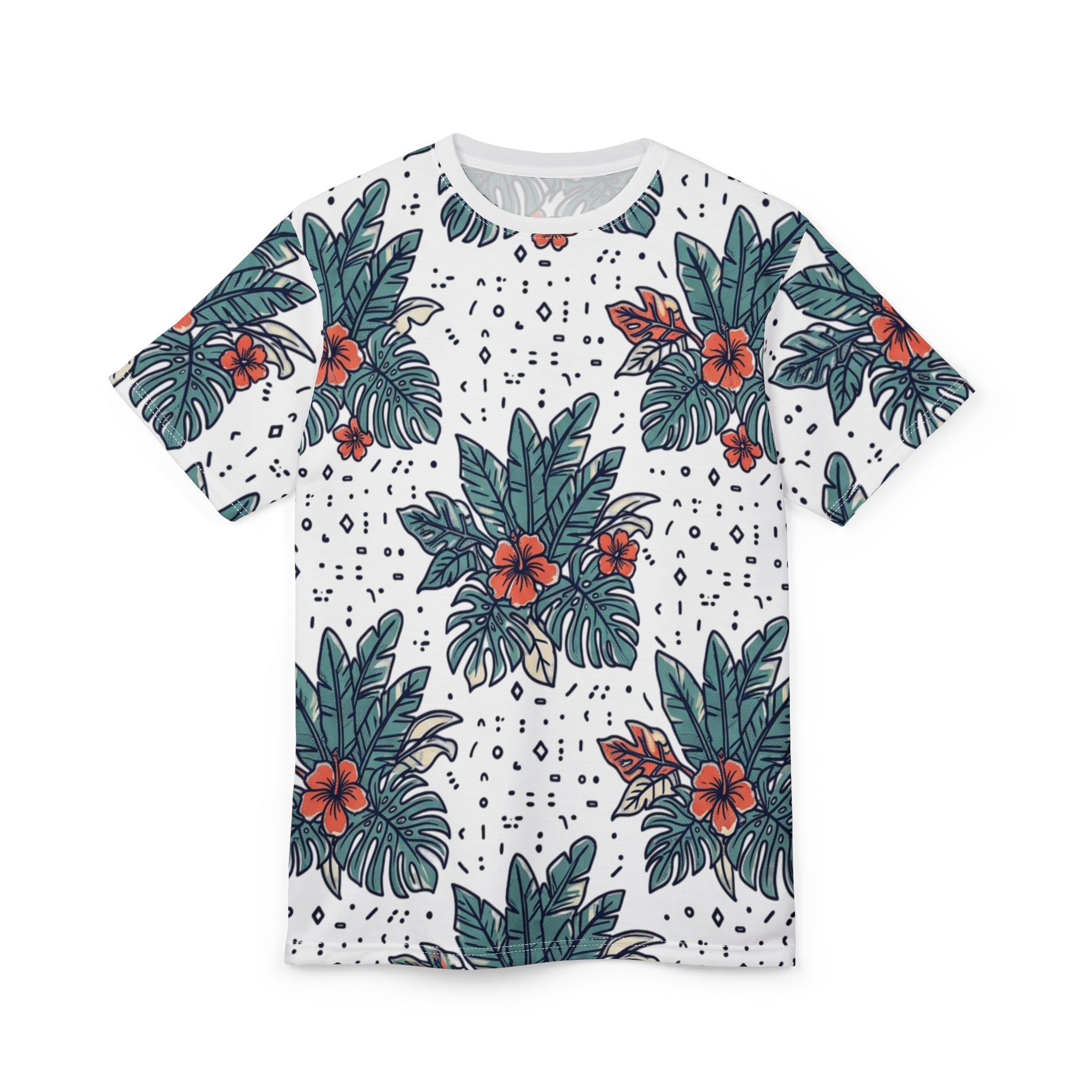 Tropical Hibiscus All-Over Print Tee