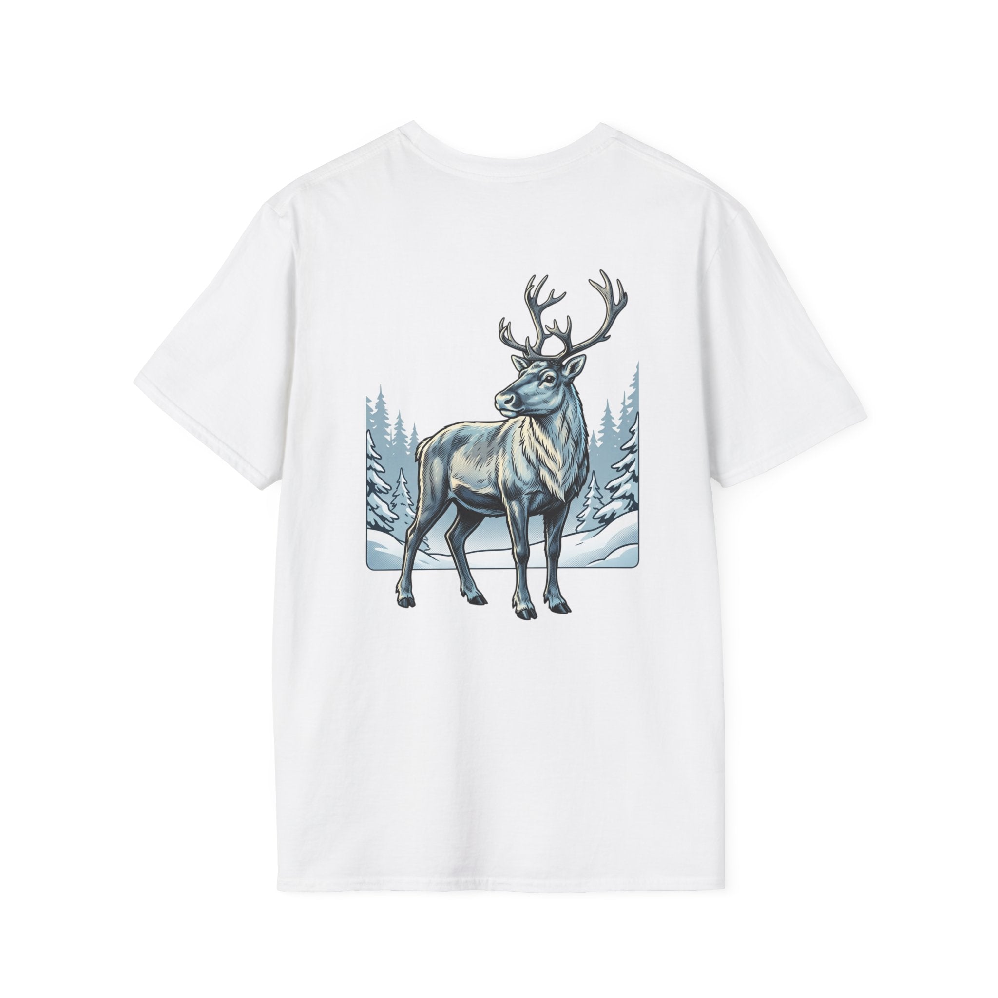 Majestic Reindeer T-Shirt | Winter Forest Antler Illustration