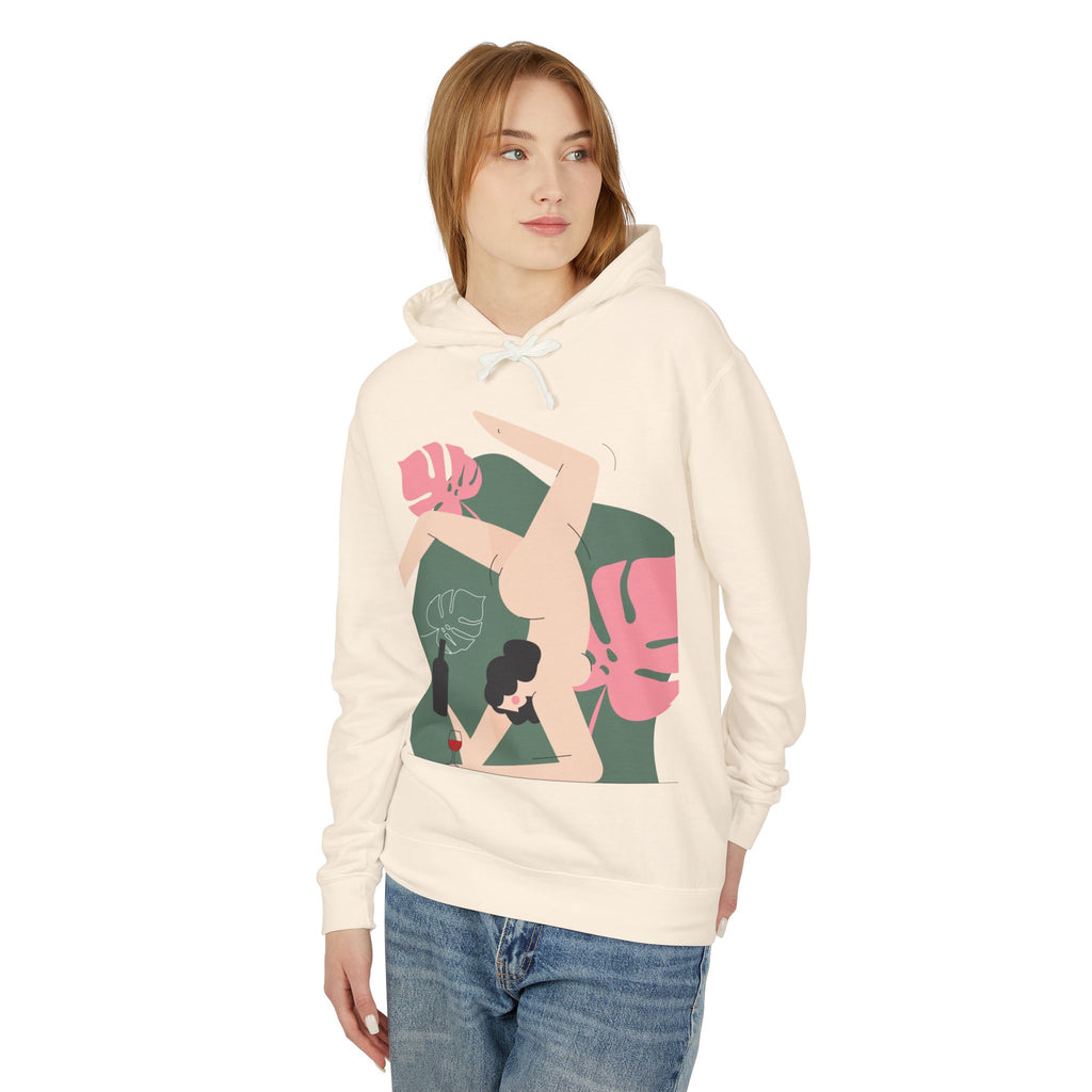 Botanical Yoga Hoodie — Minimal Plant Pose Graphic Sweatshirt