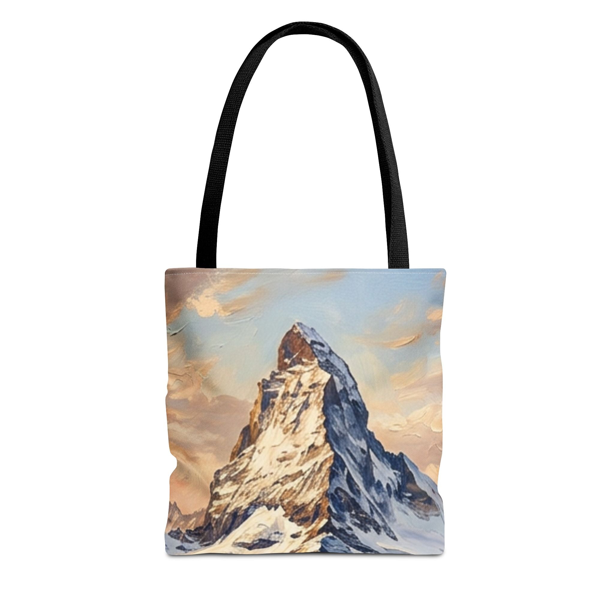 Mountain Scenic Tote Bag — Alpine Peak Landscape Printed Tote