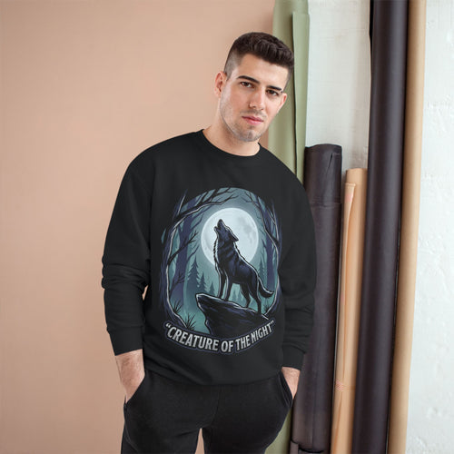 Creature of the Night Sweatshirt — Wolf Howling Moon Crewneck