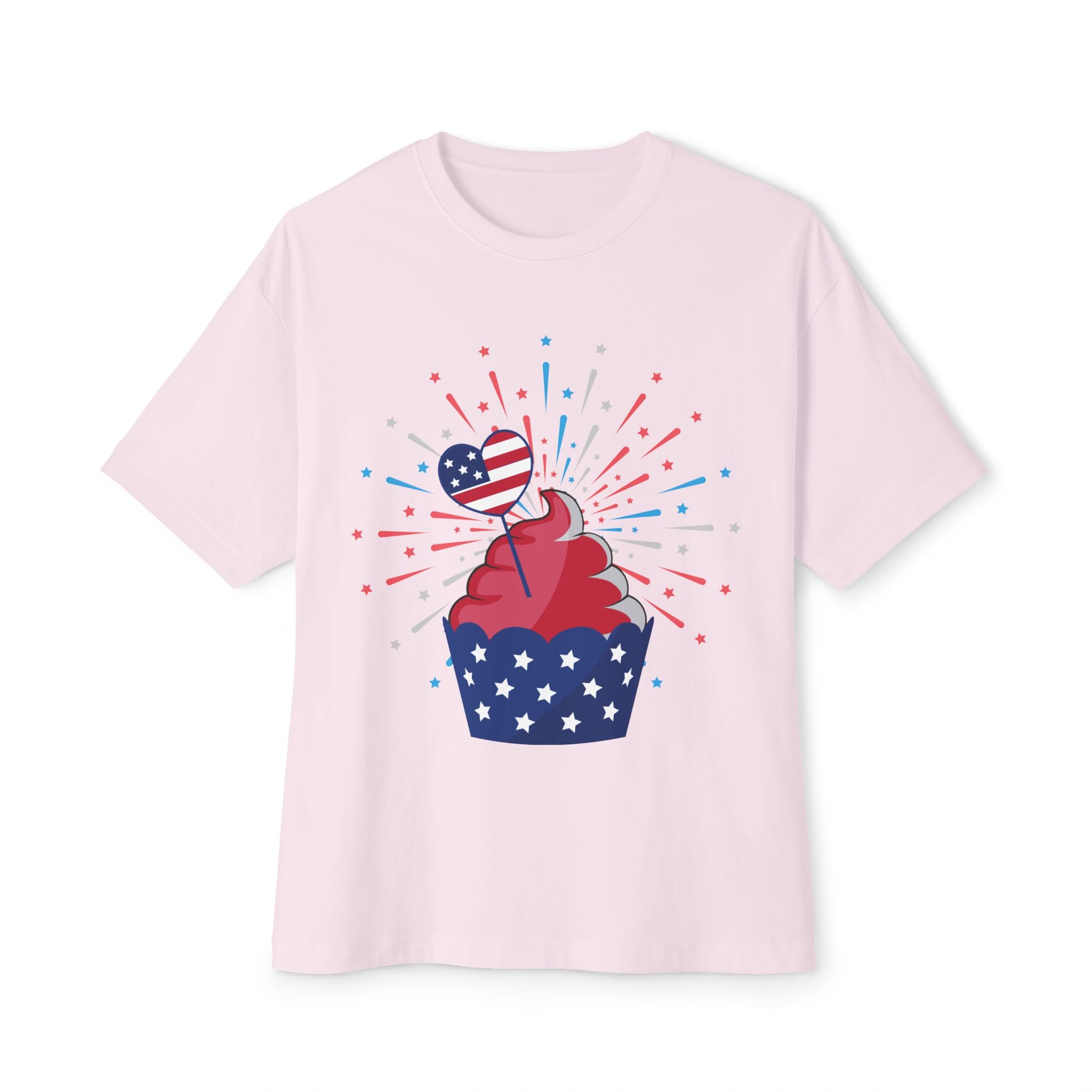Patriotic Cupcake Tee — 4th of July Flag Dessert Shirt