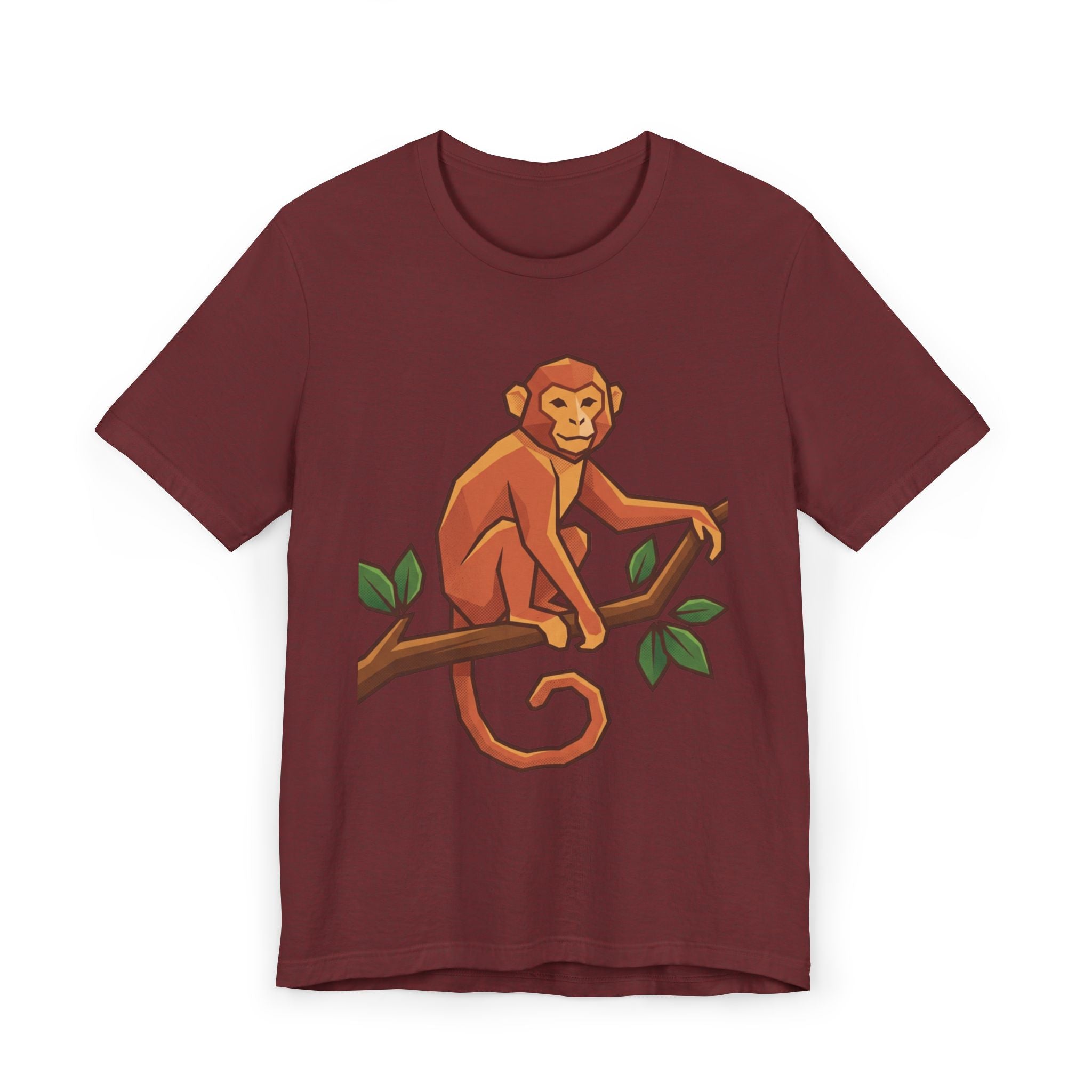 Monkey On Branch T-Shirt — Cute Cartoon Primate Tee for Animal Lovers