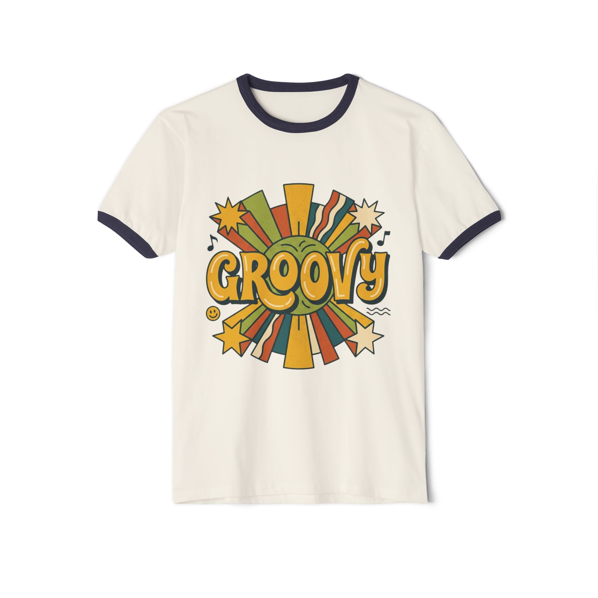 Groovy Retro Ringer T-Shirt – 70s Vintage Vibe