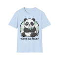 Cute As Heck Panda T-Shirt | Cartoon Panda Holding Bamboo, Cute Animal Tee