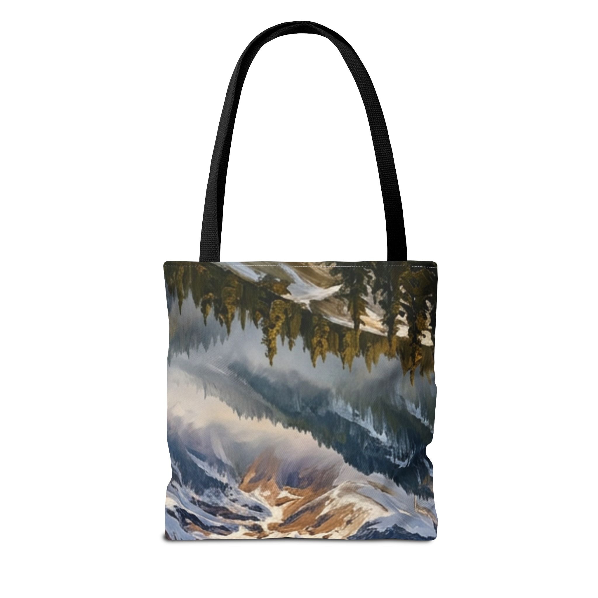 Mountain Scenic Tote Bag — Alpine Peak Landscape Printed Tote