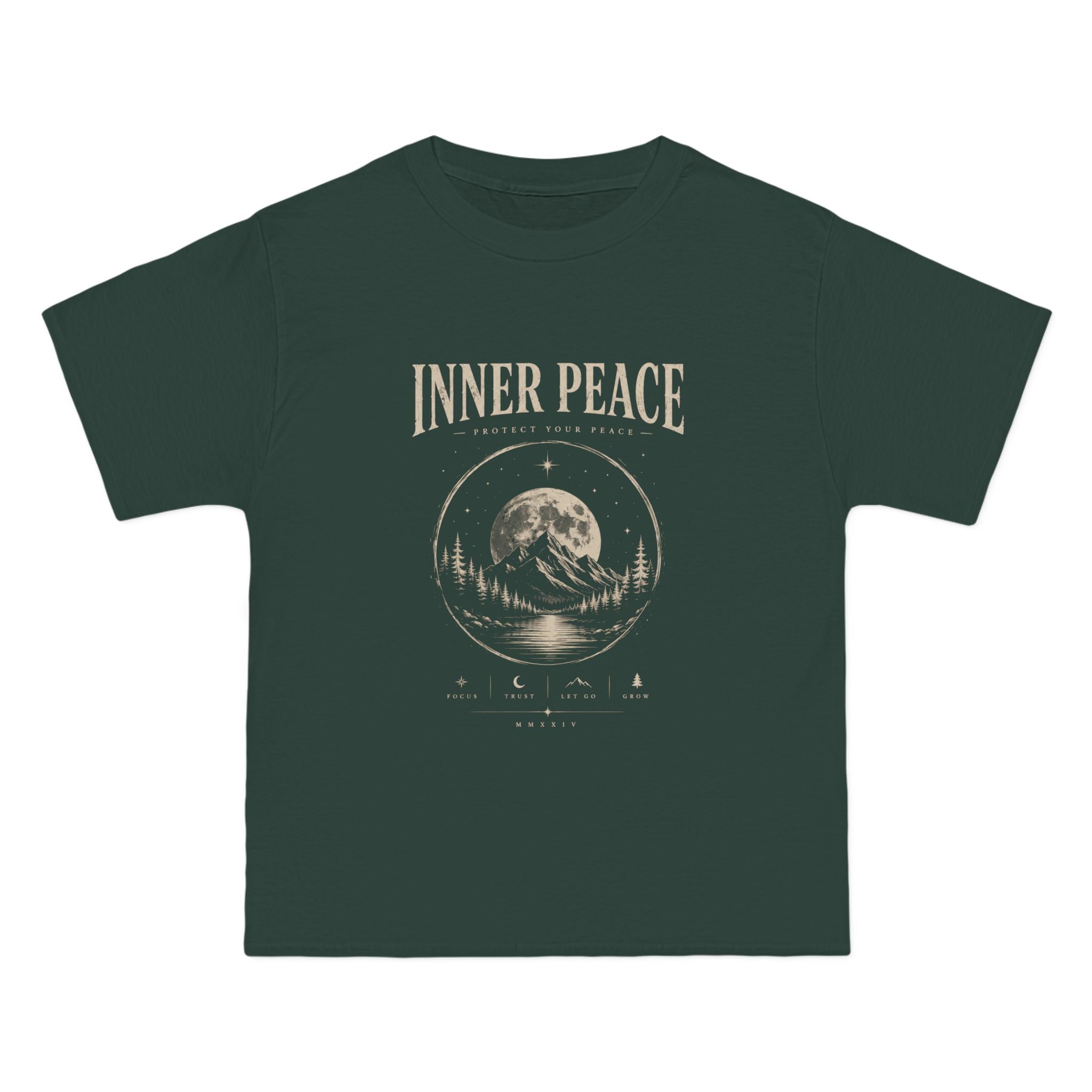 Inner Peace T-Shirt – Vintage Moon Meditation Graphic Tee