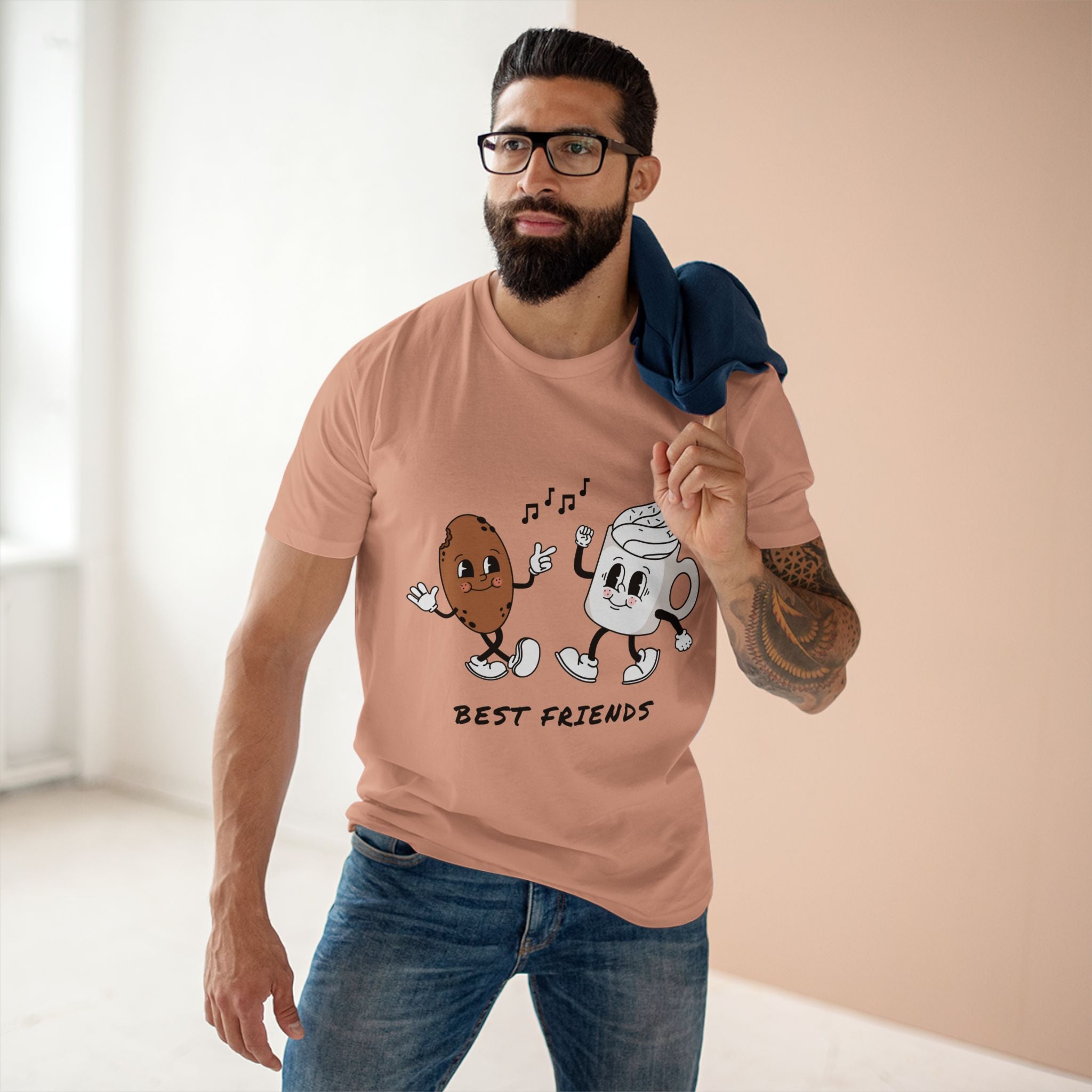 Best Friends Coffee & Donut T-Shirt — Cute Retro Mug and Donut Graphic Tee