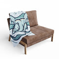 Cozy Polar Bear Fleece Blanket — Arctic Night Sleepy Bear Throw