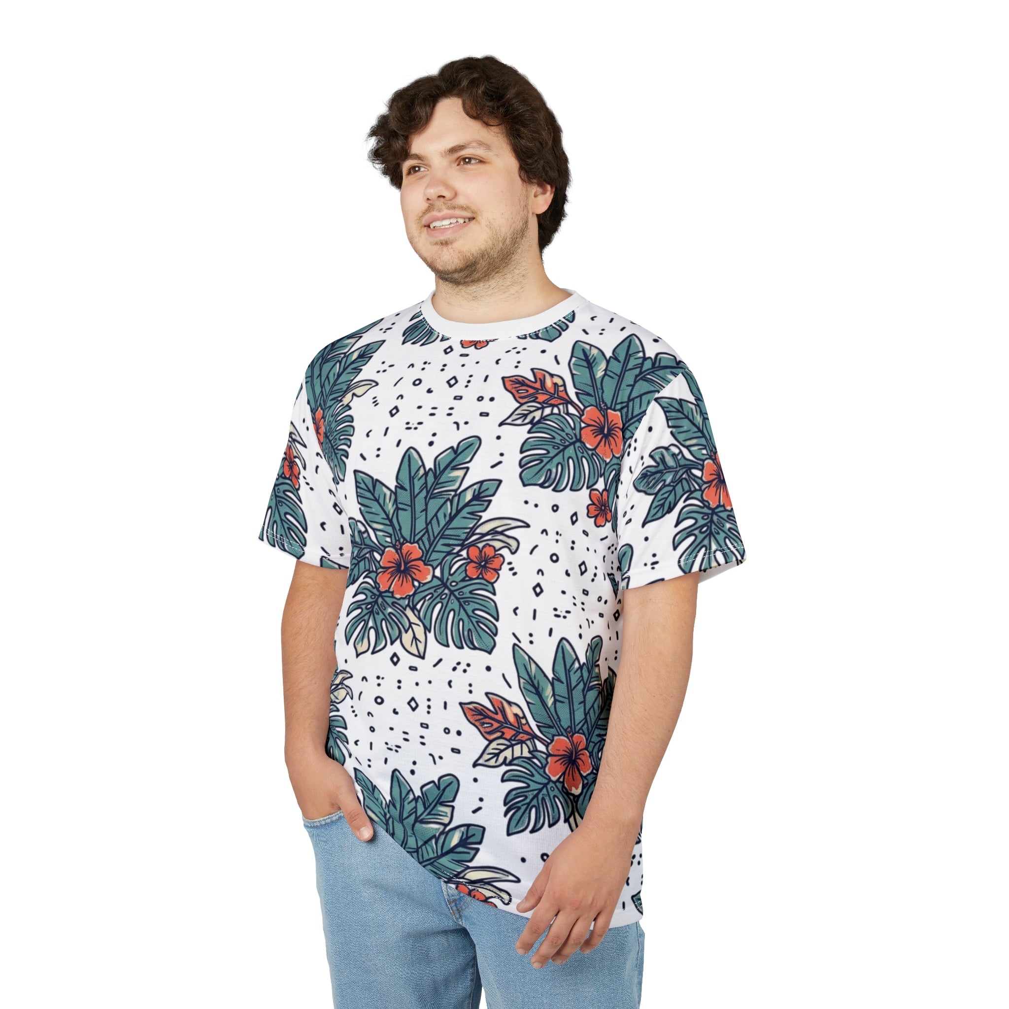Tropical Hibiscus All-Over Print Tee
