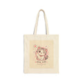 Cute Kawaii Cat 'stay soft' Tote Bag | Canvas Cat Illustration, Pastel Kitty