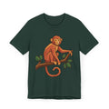 Monkey On Branch T-Shirt — Cute Cartoon Primate Tee for Animal Lovers
