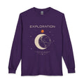Exploration Moon & Earth Long Sleeve Tee — Retro Space Graphic