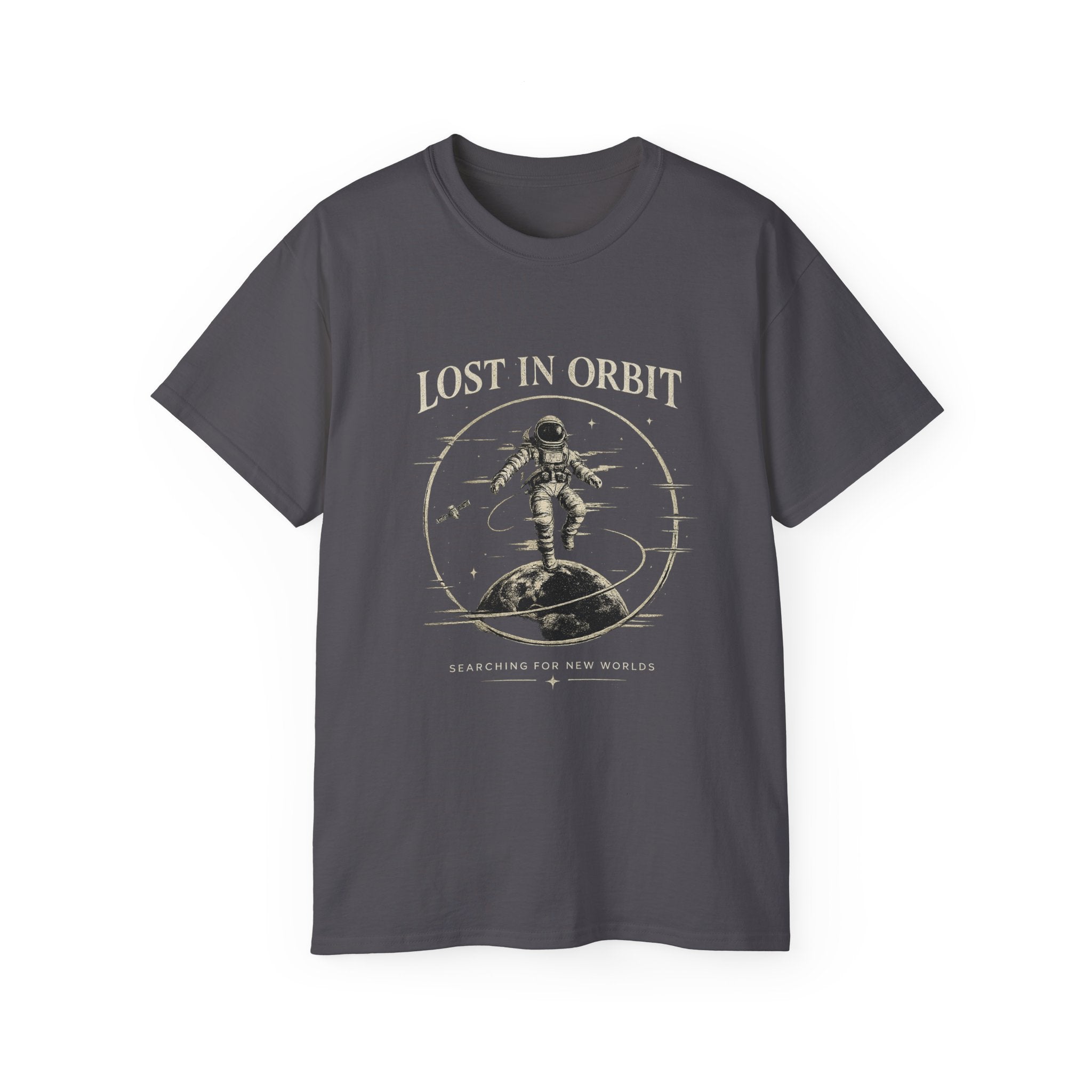 Lost in Orbit Astronaut T‑Shirt — Vintage Space Exploration Tee